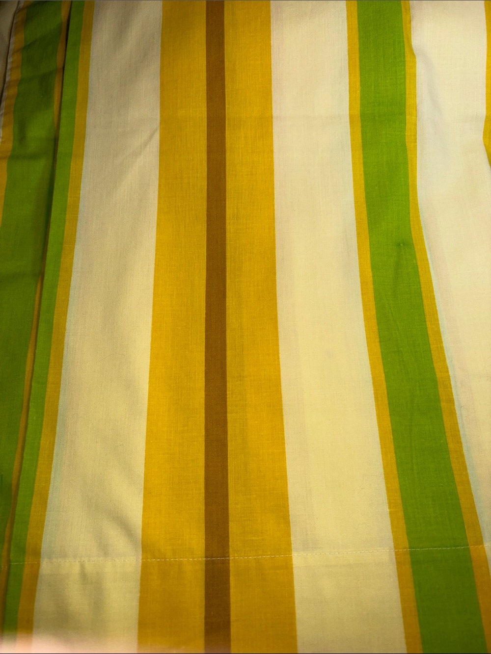 Perma-Prest Vintage 70’s Yellow, gold and Green Striped FF spots.